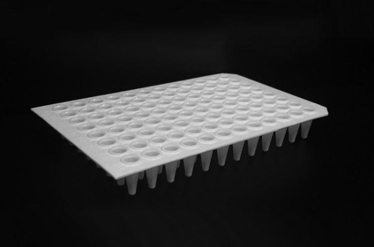 96-well qPCR Plates, 100 μL, White, Non-Skirted, Cut Corners A12 and H12 